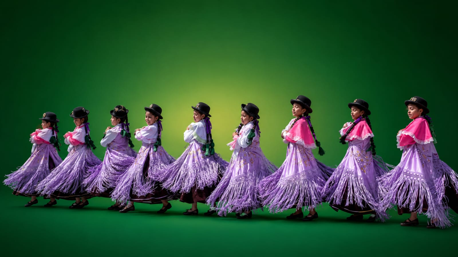 Grupo de Danza Nacional Ecuatoriana de MARCACH en vestuario tradicional